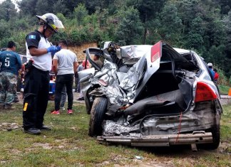Fuerte colisión en la ruta Interamericana.