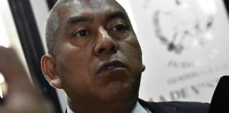 El jefe de la FECI, Rafael Curruchiche, pidió paciencia para presentar resultados de la investigación por la compra de vacunas Sputnik V. Foto La Hora: Daniel Ramírez