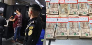 Detienen a mujer que pretendía transportar más de Q.200 mil a Estados Unidos. Foto La Hora: PNC
