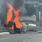 Explosión de pipa de gas en Iztapalapa. Foto La Hora: Redes sociales