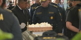 Fallecimiento del agente investigador de la PNC. Foto La Hora: Fabricio Alonzo