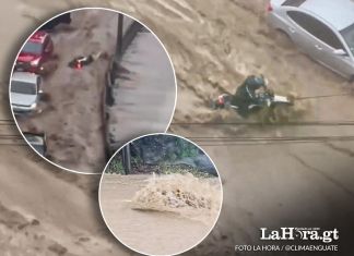 Motorista relata cómo sobrevivió tras ser arrastrado por inundaciones en carretera a El Salvador Foto: La Hora/ Climaguate