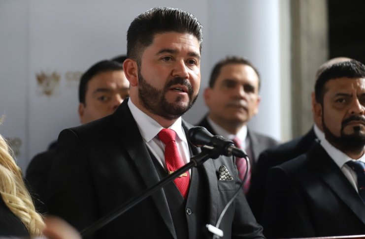 El diputado de Vamos, y exviceministro durante la administración de Giammattei, Héctor Aldana, busca ser primer secretario del Congreso. Foto La Hora: Congreso