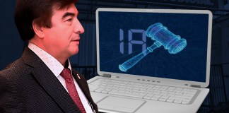 El Organismo Judicial, de Teódulo Cifuentes, compró una inteligencia artificial para “agilizar” el análisis de amparos. Diseño: La Hora / Alejandro Ramírez.