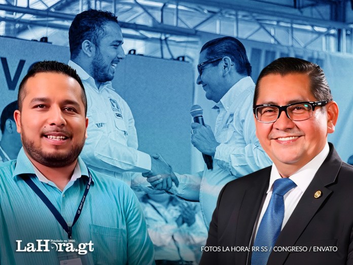 Bryan Javier Morales Aguilar, subdelegado de la Región Sur y diputado José Inés Castillo Martínez. Arte La Hora: Alejandro Ramírez.