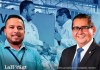 Bryan Javier Morales Aguilar, subdelegado de la Región Sur y diputado José Inés Castillo Martínez. Arte La Hora: Alejandro Ramírez.