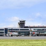 Aeropuerto Internacional Juan Santamaría, en Costa Rica, suspende temporalmente vuelos. Foto La Hora: Aeropuerto Juan Santamaría