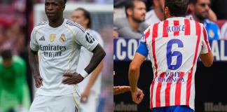 Koke y Vinícius Jr.