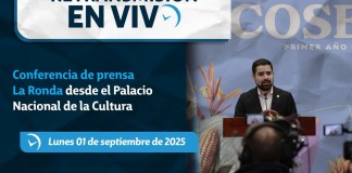 Conferencia de prensa La Ronda desde el Palacio Nacional de la Cultura. Foto La Hora.