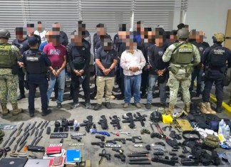 38 hombres detenidos en Michoacán ligados a la iglesia Luz del Mundo.