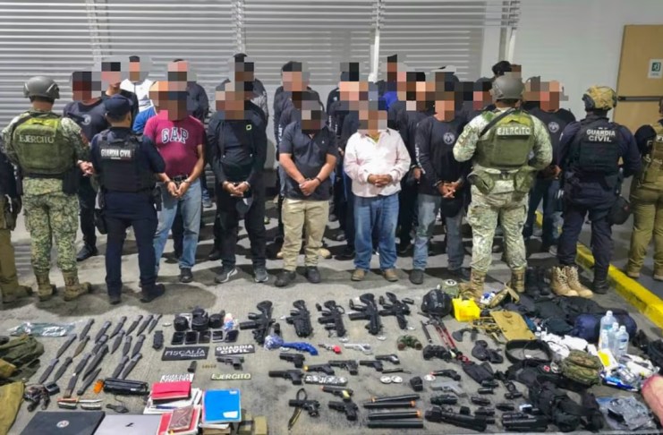 38 hombres detenidos en Michoacán ligados a la iglesia Luz del Mundo.