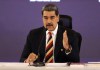 El presidente de Venezuela, Nicolás Maduro, habla en una rueda de prensa este lunes, en Caracas (Venezuela).