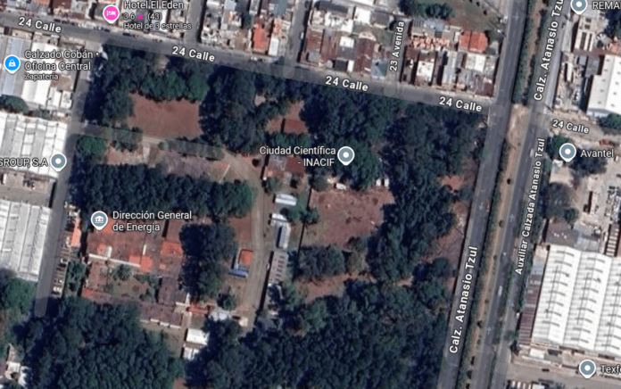 Ubicación del terreno donde OJ pretende construir nuevo edificio. Foto La Hora: Google Maps