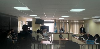 María Fernanda Bonilla en caso Melisa Palacios, durante la audiencia a cargo de la jueza Mayor de Riesgo «C», Carol Berganza.