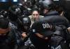 María Fernanda Bonilla, es fuertemente custodiada por guardias del SP. Foto La Hora: Daniel Ramírez