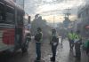 DGT realiza operativo contra transporte colectivo en la terminal de autobuses de la zona 4. Foto La Hora: CIV