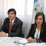 El presidente de la Corte Suprema, Teódulo Cifuentes, y la magistrada Claudia Paredes. Foto La Hora: Organismo Judicial.