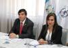 El presidente de la Corte Suprema, Teódulo Cifuentes, y la magistrada Claudia Paredes. Foto La Hora: Organismo Judicial.