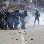 Imágenes de las protestas en Katmandú. Foto: La Hora: EFE