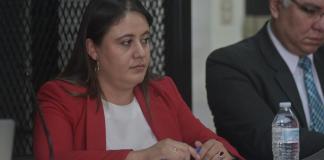 La fiscal Paola Pimentel durante las conclusiones de su juicio, este 2 septiembre. Foto La Hora: Fabricio Alonzo.
