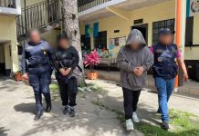 Pareja de esposos son capturados por presuntamente estar implicados en un caso de homicidio. Foto La Hora: PNC
