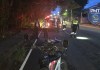 Persona fallecida, aparentemente atropellada, en la bajada de la Cruz, zona 1 de Villa Nueva: Foto La Hora: PMT Villa Nueva