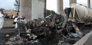 Pipa de gas que explotó en Iztapalapa no contaba con póliza vigente, según ASEA. Foto La Hora: RR.SS.