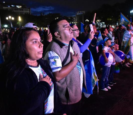 Guatemala vs. Panamá: Poca afluencia en la Plaza de la Constitución tras última derrota de la bicolor. Foto La Hora: Daniel Ramírez.