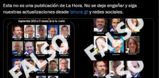 Publicación de candidatos que circula en WhatsApp no es de La Hora. Foto La Hora: Captura de pantalla