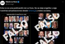 Publicación de candidatos que circula en WhatsApp no es de La Hora Publicación de candidatos que circula en WhatsApp no es de La Hora. Foto La Hora: Captura de pantalla