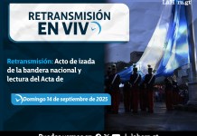 Retransmisión: Acto de izada de la bandera nacional y lectura del Acta de Independencia Actos de aniversario de independencia
