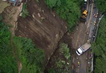 Estas son las rutas alternas para tomar por los derrumbes y trabajos municipales en la avenida Hincapié Derrumbe registrado en la avenida Hincapié por lo cual se recomiendan rutas alternas. Foto La Hora: Conred