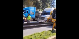 Accidente en ruta Interamericana afecta tránsito con dirección a San Lucas Sacatepéquez