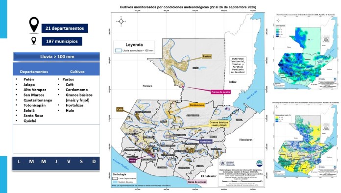 Monitoreo en 21 departamentos de Guatemala. Foto La Hora: MAGA.