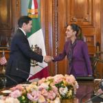 Sheinbaum y Rubio se reúnen en medio de la ofensiva de EE. UU contra el narcotráfico. Foto: La Hora: EFE