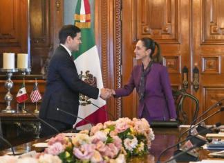 Sheinbaum y Rubio se reúnen en medio de la ofensiva de EE. UU contra el narcotráfico. Foto: La Hora: EFE