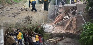 Sebastian Siero por derrumbe en Muxbal: no cuentan con permiso, se impondrá multa y acciones judiciales Autoridades inspeccionan el área afectada por el derrumbe en Muxbal. Foto Arte La Hora.: Alejandro Ramírez