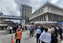 OJ realizó por primera vez simulacro de terremoto para la Torre de Tribunales. Foto La Hora: Daniel Ramírez