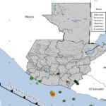Mapa de sismos registrados en el territorio nacional. Foto La Hora: Insivumeh.