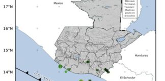Mapa de sismos registrados en el territorio nacional. Foto La Hora: Insivumeh.