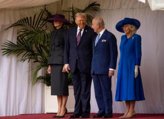 El rey Carlos III de Gran Bretaña recibe al presidente estadounidense Trump durante una visita de Estado. Foto: La Hora: EFE