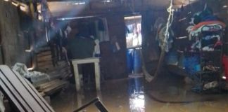 Vivienda dañada por lluvia. Foto La Hora: Conred