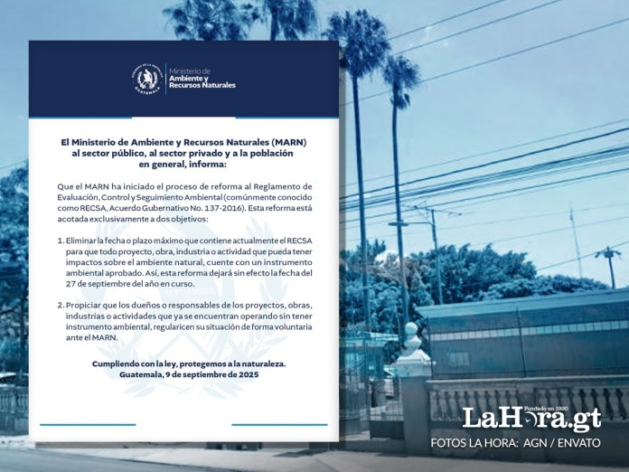 MARN inicia reforma para remover fechas limites en solicitudes para licencias ambientales tras prorroga de un año