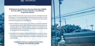 MARN inicia reforma para remover fechas limites en solicitudes para licencias ambientales tras prorroga de un año