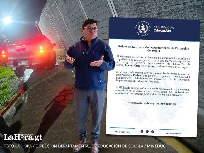Mineduc releva de su cargo al director departamental de Sololá tras incidente de tránsito registrado en cámara.