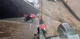 Durante la tarde de este lunes 29 de septiembre, se registraron fuertes lluvias en el sector de Carretera a El Salvador. Foto La Hora: RRSS