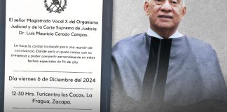 Luis Mauricio Corado Campos invitó a un almuerzo a jueces de su región para pedirles su amistad tras asumir como magistrado de la Corte Suprema. Diseño: La Hora / Roberto Altán.