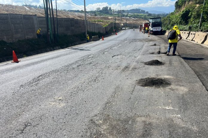 Por trabajos de bacheo, Covial anuncia cierres parciales en el kilómetro 25.7 en la CA-1 Oriente
