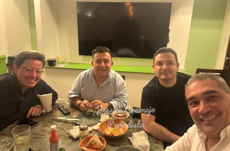 De izquierda a derecha: los diputados Julio Héctor Estrada, Adim Maldonado, Samuel Pérez y Luis Aguirre. Foto La Hora: Jessica Gramajo.