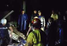 Tres miembros de una familia en Senahú, Alta Verapaz, luego que un deslave soterrara la vivienda durante la madrugada. Foto La Hora: Bomberos Municipales Departamentales